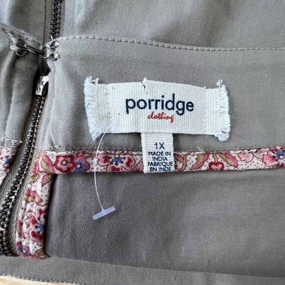 Anthropologie‎ Porridge Tan Utility Pleat-Front Mini Skirt Pockets 1x - Picture 4 of 4